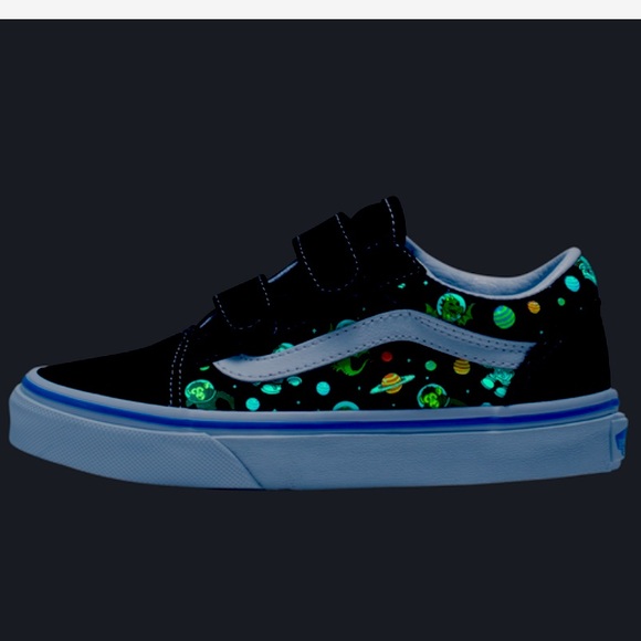Vans Other - Vans Glow in the Dark Cosmic Zoo Boys Toddler 12.5 Black Blue NIB